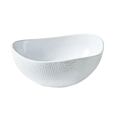G.E.T. CS-1090-CN-W Coralline 3 Quart White Triangle Bowl - 3 / CS