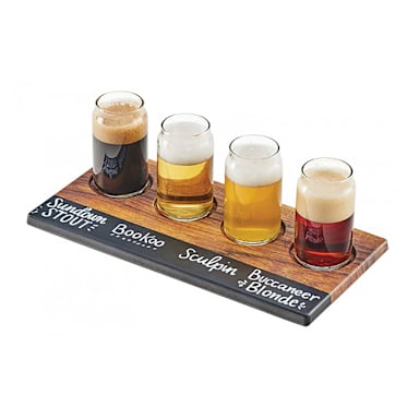 Cal-Mil 3570-47M Hickory 12" x 6" x 1/4" Beer Taster Board