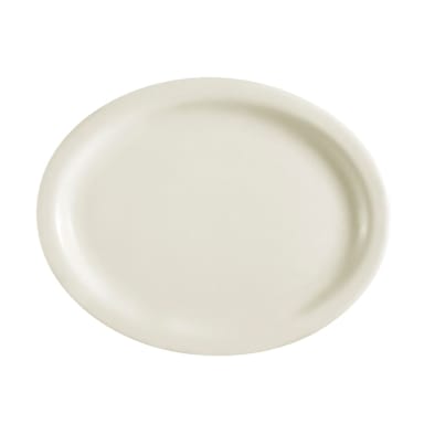 CAC China NRC-13 American White 11-1/2" x 9" Platter - Dozen