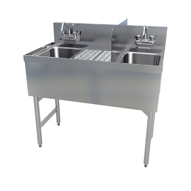Piper SK-3HS21L 36"W x 24.24"D Handsink/Dump Sink Combo