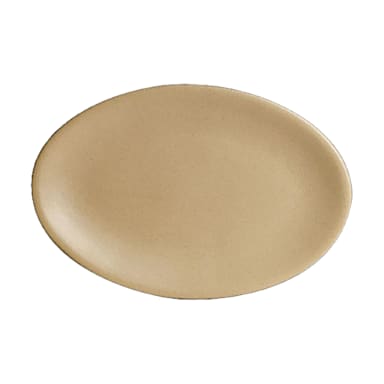 Anfora A921P128 Chena Sand 13-1/2" x 9" Oval Platter - 6 / CS