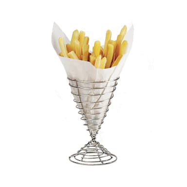 G.E.T. 4-88068 S/S Spiral Cone 4" Fry Basket
