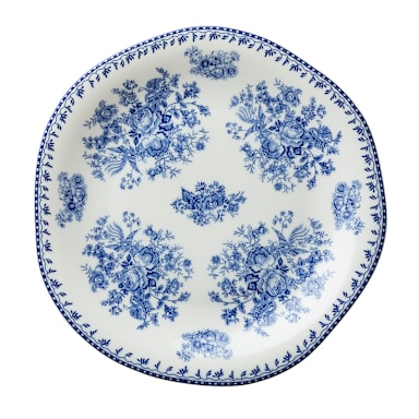 1880 Hospitality L6703061152 Lancaster Garden Blue 10.5" Plate - 24/CS