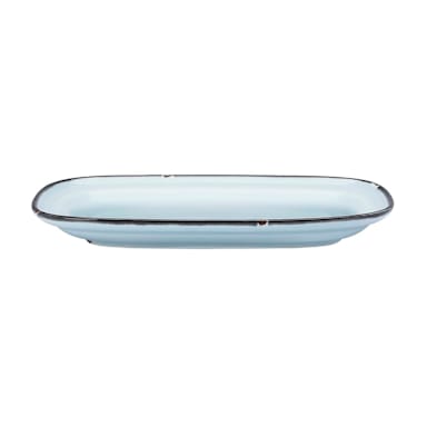 1880 Hospitality L2105009350 Luzerne Tin Tin Blue 10 x 6" Platter - 24/CS