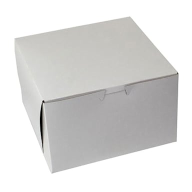 S. Walter Packaging 885B-261 White 8" x 8" x 5" Cake Box