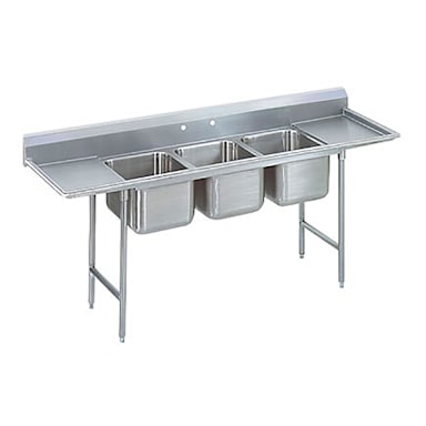 Advance Tabco T9-3-54-18RL-X Regaline 20 x 16 x 12" 3 Compartment Sink