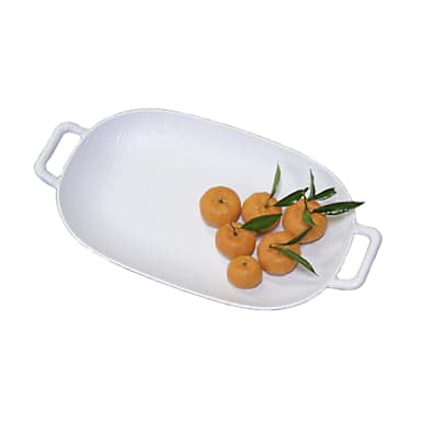Cal-Mil 22161-15 Sedona White 21" x 11.38" Oblong Serving Platter