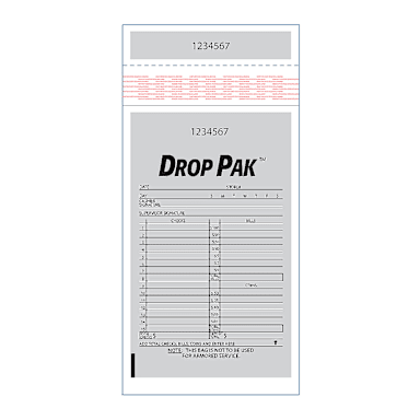 Dunbar Security 59DROP DropPak 5" x 9" Cash Drop Bag - 1000 / CS