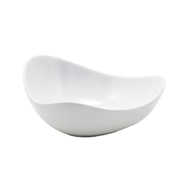 FOH DB0151WHP21 Lotus White Procelain 28 Ounce Bowl - 4 / CS