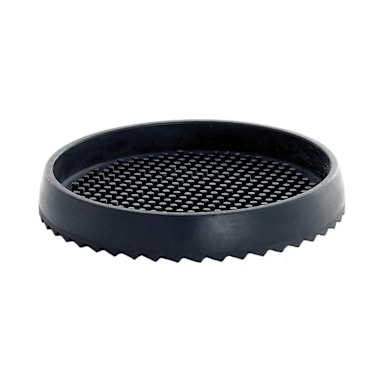 TableCraft 6BK Black Rubber Round 6.5" Drip Tray