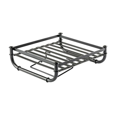 TableCraft 10075 Industrial Collection Black Metal Cutlery Holder Rack