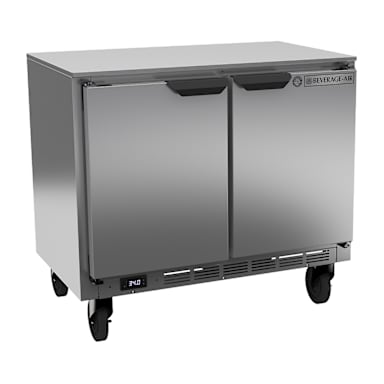 Beverage-Air UCR34HC 34"W 2 Section Undercounter Refrigerator