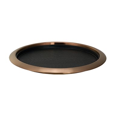 Service Ideas TR1614RIRG S/S 16" Round Tray with Rose Gold Finish