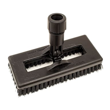 Carlisle 3638831EC03 Black 8" Swivel Scrub with Poly Bristles