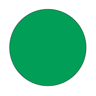 Ecolab 11030-05-00 Green 3/4" Diameter Dot Label - 1000 / RL