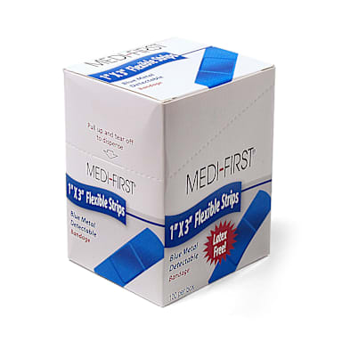 Darling Foodservice Blue 1" x 3" Bandage