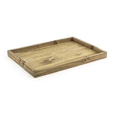 FOH RRT005NAW20 Wood 19" x 13" Rustic Serving Tray - 4 / CS