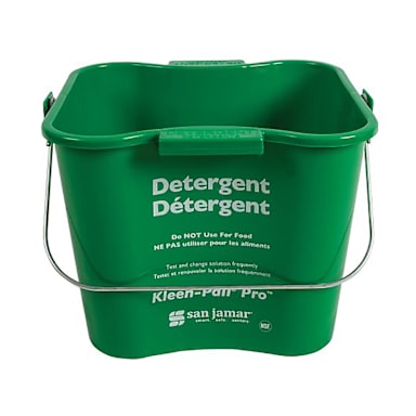 San Jamar KPP196GN Green 6 Quart Kleen-Pail Pro Bucket