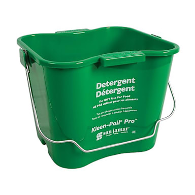 San Jamar KPP256GN Green 8 Quart Kleen-Pail Pro Bucket