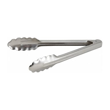 Winco UT-7 Heavy Duty Scalloped 7" Utility Tong