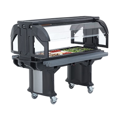 Cambro VBR6110 Black 82" x 42.5" x 62.75" 6 Ft. Versa Food Bar