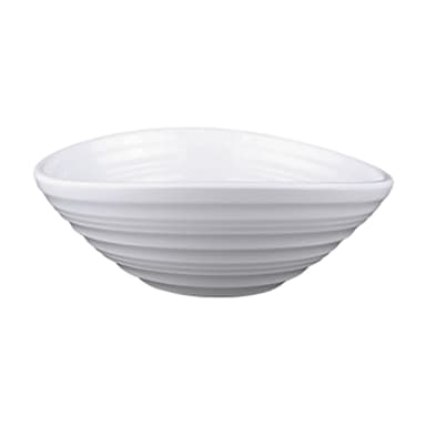 Elite Global Solutions DS725-W Swirl White 23 Oz. Oblong Bowl - 6 / CS