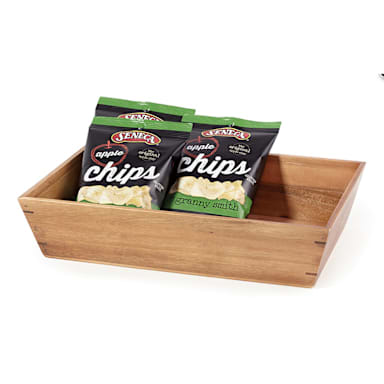 G.E.T. WB-1814WD-UR Wood 18.25" x 12" x 4" Rectangular Tray