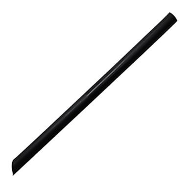 Darling Foodservice Black Diagonal Cut Unwrapped 9" Straw - 3500 / CS