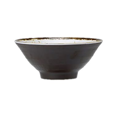 Steelite 68A540EL040 Craft Melamine Brown/White 14 Ounce Bowl - 6 / CS