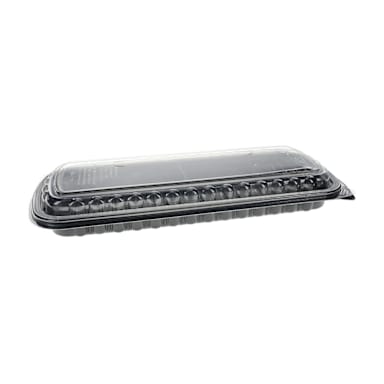Pactiv YCNC167000DZ Vented 16.6" x 7.3" x 2.3" Rib Container