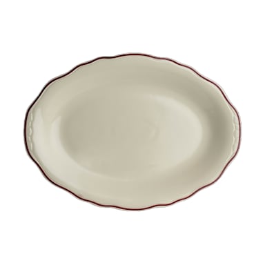 Homer Laughlin HL5260866 Maroon Styleline 11.75 x 8" Platter