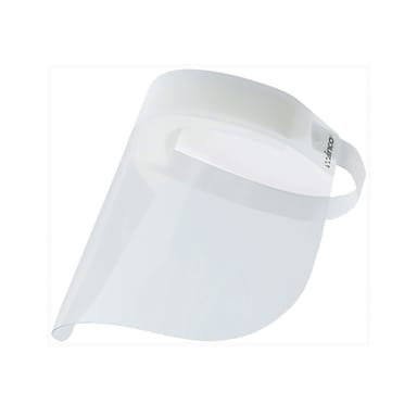 Winco PFS-1 Anti Fog 13" x 8-1/2" Face Shield with Plastic Headband