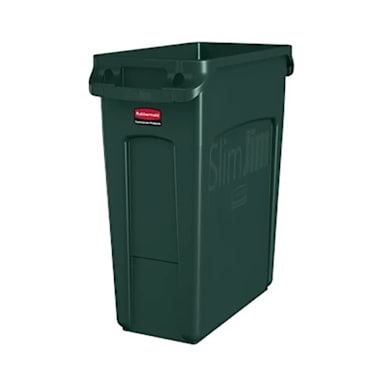 Rubbermaid 1955960 Slim Jim Green 16 Gallon Waste Container