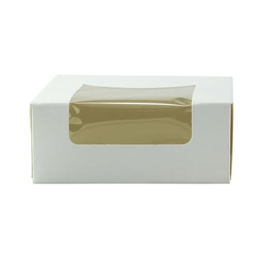 PackNWood 209PAT100J White 4" x 4" x 1.6" Pastry Box