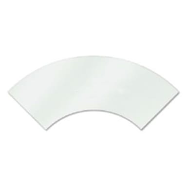 Eastern Tabletop 02508AC Clear 25" x 8" Acrylic Quarter Cirlce Shelf