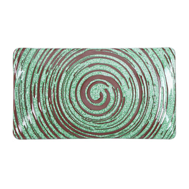 EGS B395093-SDG Stardust Green 9.25 x 5" Rectangle Plate - 6 / CS
