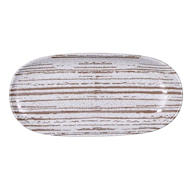 EGS B396110-SDW Stardust White 11 x 5.25" Oval Plate - 6 / CS