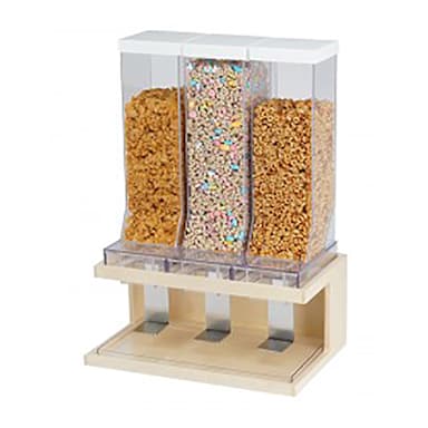 Cal-Mil 22355-3-71 3 Bin Blonde 17.5 x 12 x 24" Cereal Dispenser