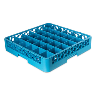 Carlisle RG3614 Full Blue 36-Compartment Glass Rack