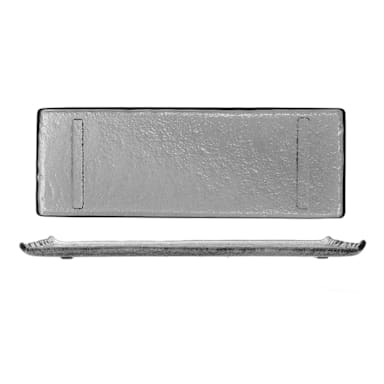 Turgla 01-017-35CHR Charcoal 13.75 x 5" Glass Tray