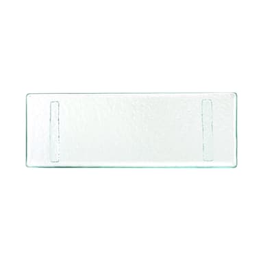 Turgla 01-017-35CLR Clear 13.75" x 5" Glass Tray