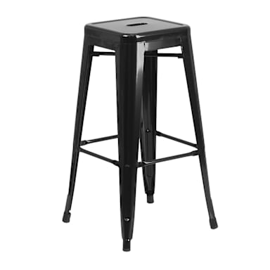 Belnick CH-31320-30-BK-GG Black Backless 30"H indoor/Outdoor Barstool