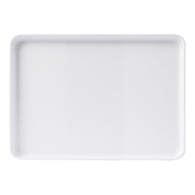 Cal-Mil 22025-13-15 Hudson White 13 x 9.5 Rectangle Platter - 6 / CS