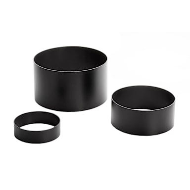 American Metalcraft RRB2 S/S Rnd Risers w/ Satin Black Finish - 3 / ST