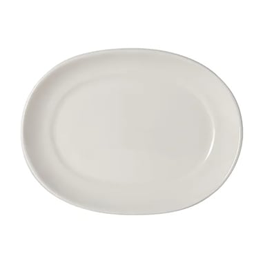 Tuxton WEH-100 Columbia Eggshell 10 x 7-1/2 Platter