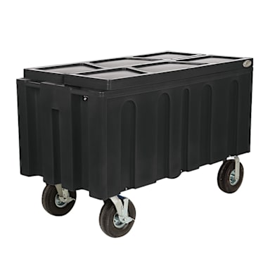 Iowa Rotocast 3551193 Black Super Arctic Mobile Beverage Cart