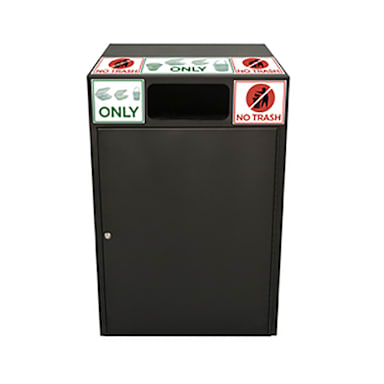G.E.T. BIN-1-BK Eco Takeout Black Collection Bin