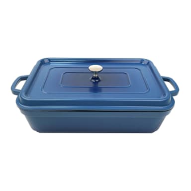 G.E.T. CA-017-CB/BK Heiss Cobalt Rectangle 7.5 Quart Roaster