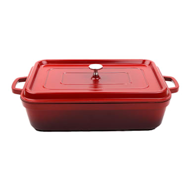G.E.T. CA-017-R/BK Heiss Red Rectangle 7.5 Quart Roaster