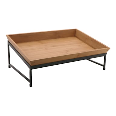 G.E.T. IR-737-MG-BAMTRY 18 x 12 Angled Display Stand with Wood Tray